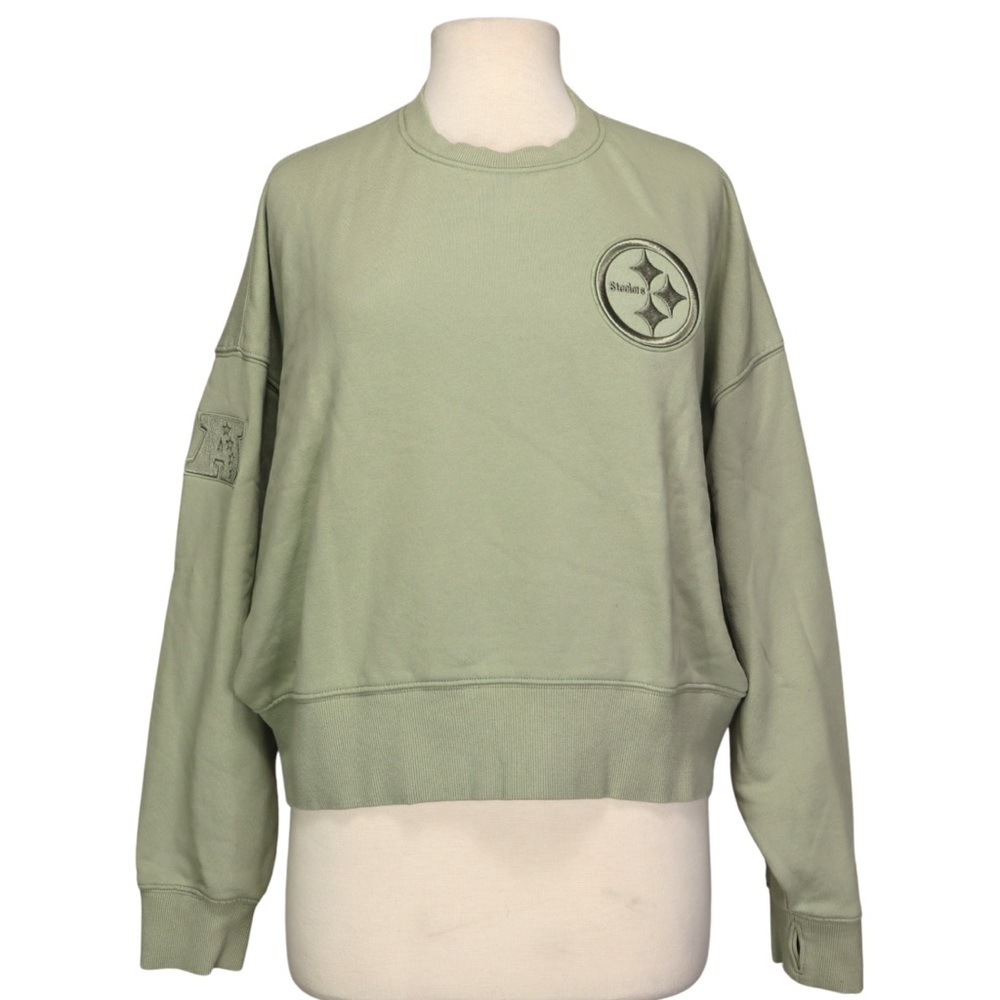 Pittsburgh Steelers Pro Standard NFL Sweatshirt Womens Size Medium Moss Green